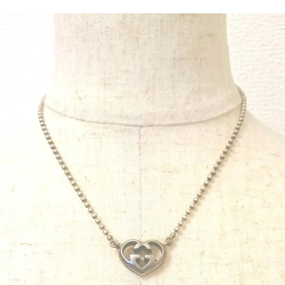 - Gucci Luxury Heart ❤️ Necklace 925 Sterling Silver - Picture 3 of 4